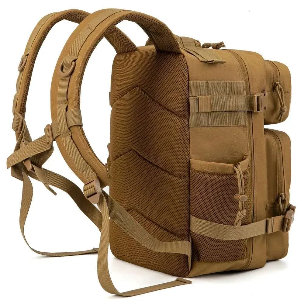 Zaino tattico da 25L/45L per donna/uomo, per sopravvivenza all'aperto, con taglio laser, Molle, per escursionismo, scuola, palestra, zaino con doppia tazza_voghion.com