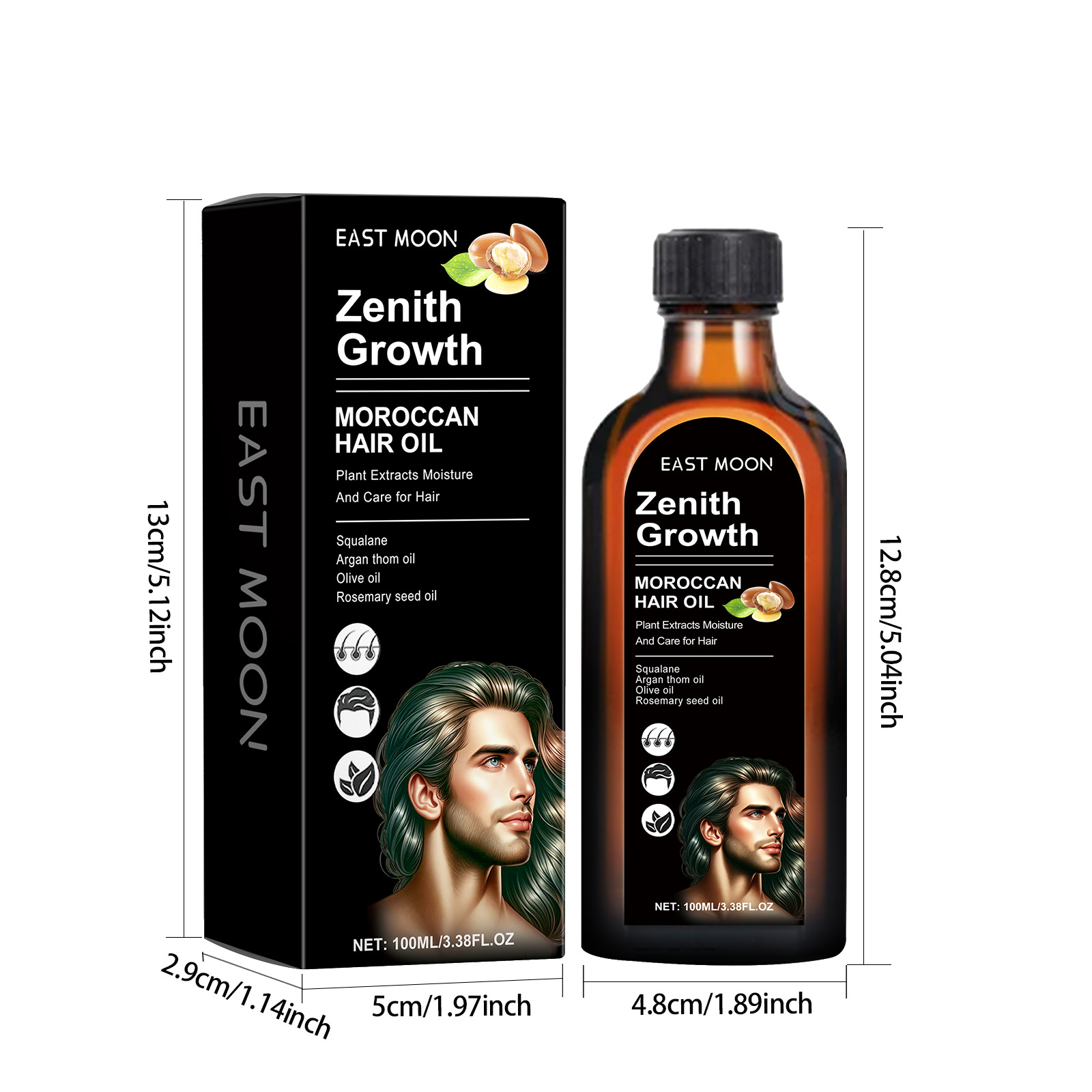 East Moon Rosemary Care Essential Reparéiert dréchen Hoer, pflegt d'Hoerwurzelen, stäerkt déckt an straffend Hoer Essenzöl_voghion.com