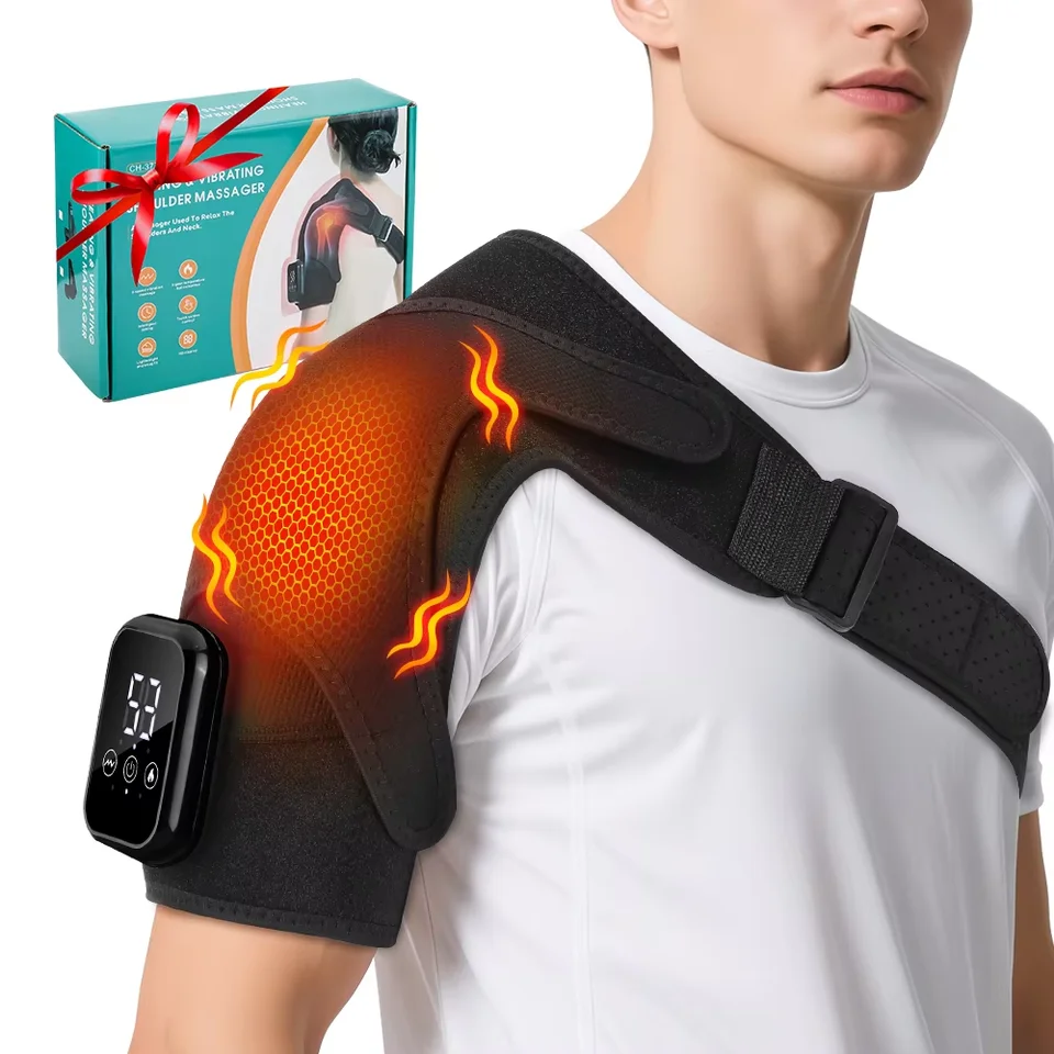 Cordless Shoulder Massage Belt With 3 Vibration Modes For Relief_voghion.com