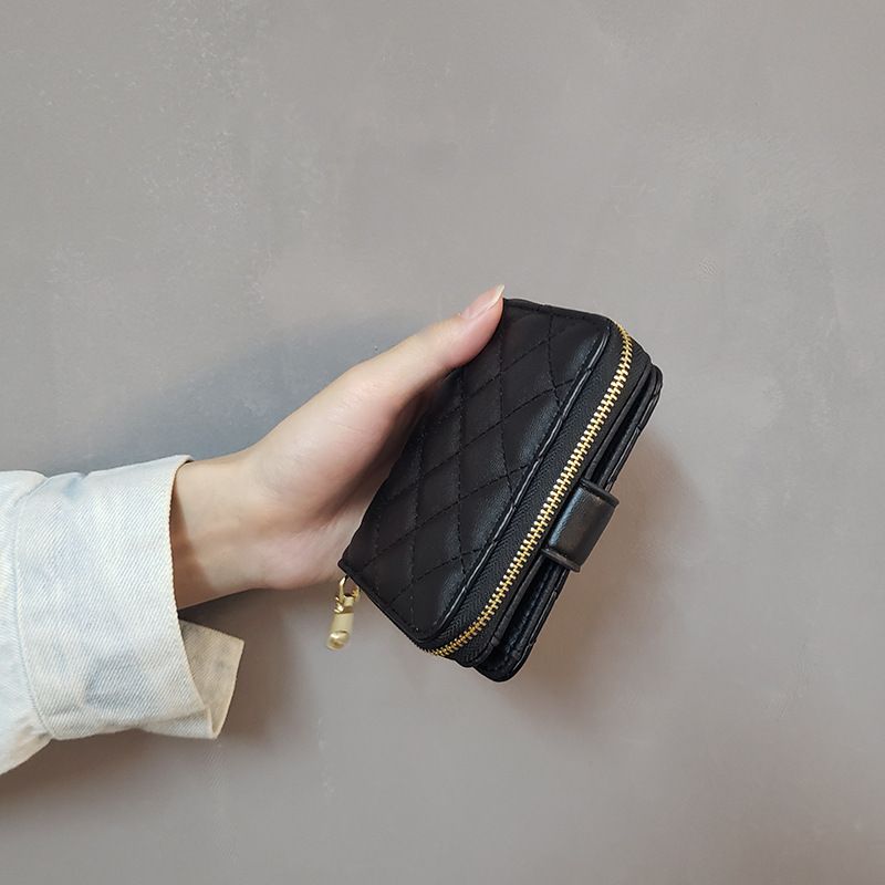 Instagram Neue Lingge Mode Kleine Kurze Student Koreanische Ausgabe Null Brieftasche Damen Karte Leder Clip_voghion.com