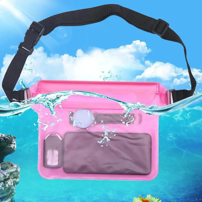 Waterproof Swimming PVC Beach Drifting Diving Waist Pack Shoulder Underwater Mobile Phone Case Outdoor Dry Bag 240828_voghion.com