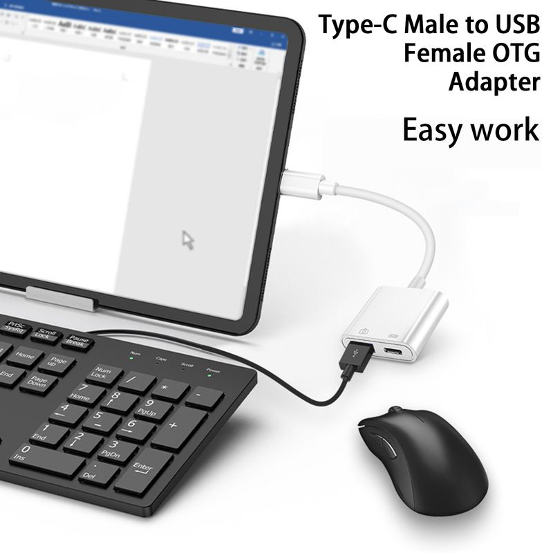 Xinweiqing cu port de încărcare, cititor de carduri, adaptor multifuncțional de tip C mascul la USB feminin, plug and play, 500mA_voghion.com