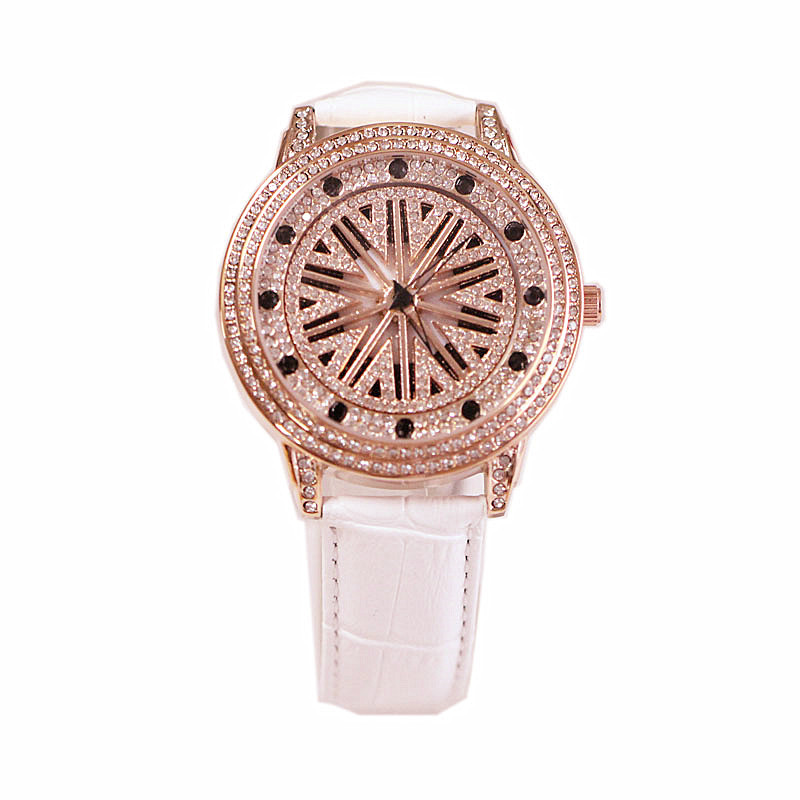 Orologio da donna alla moda, quadrante grande universale, costantemente in funzione, cinturino in vera pelle impermeabile, orologio al quarzo da uomo_voghion.com