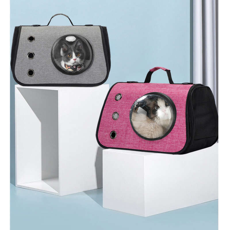 New Folding Space Module Pet Bag Oxford Cloth Outgoing Crossbody Portable Breathable Comfortable Cat Backpack_voghion.com
