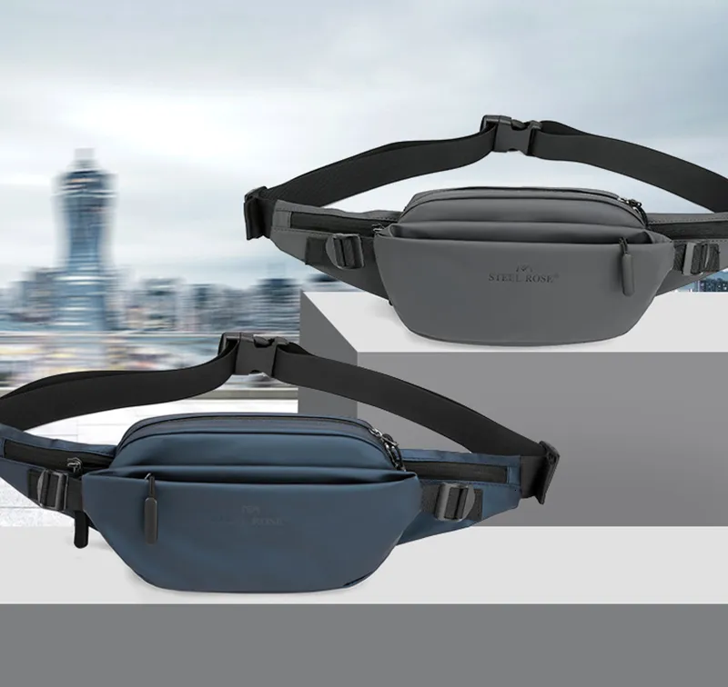 Férfi divatos mellkas kültéri sport övtáska tinédzsereknek vízálló férfi deréktáskák kiváló minőségű fanny Pack 230921_voghion.com