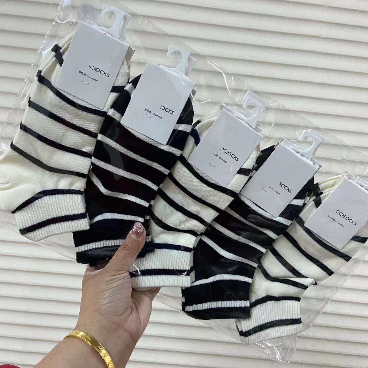 10 paia di calzini bianchi e neri da donna estivi sottili alla moda in stile college all-match semplice amore barca da donna_voghion.com