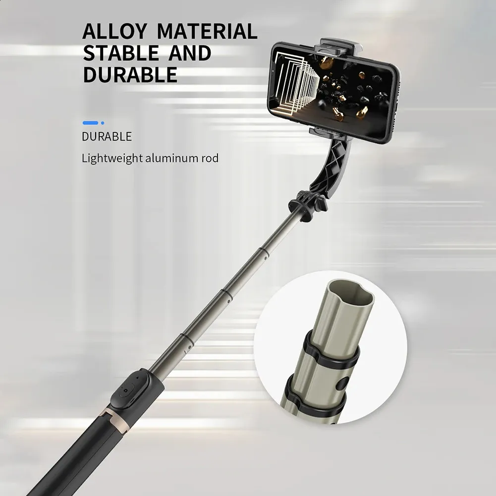Q08 Bluetooth-ühilduv käeshoitav stabilisaator alumiiniumisulamist kokkupandav gimbal kaasaskantav teleskoop telefonihoidja videosalvestuseks 241220_voghion.com