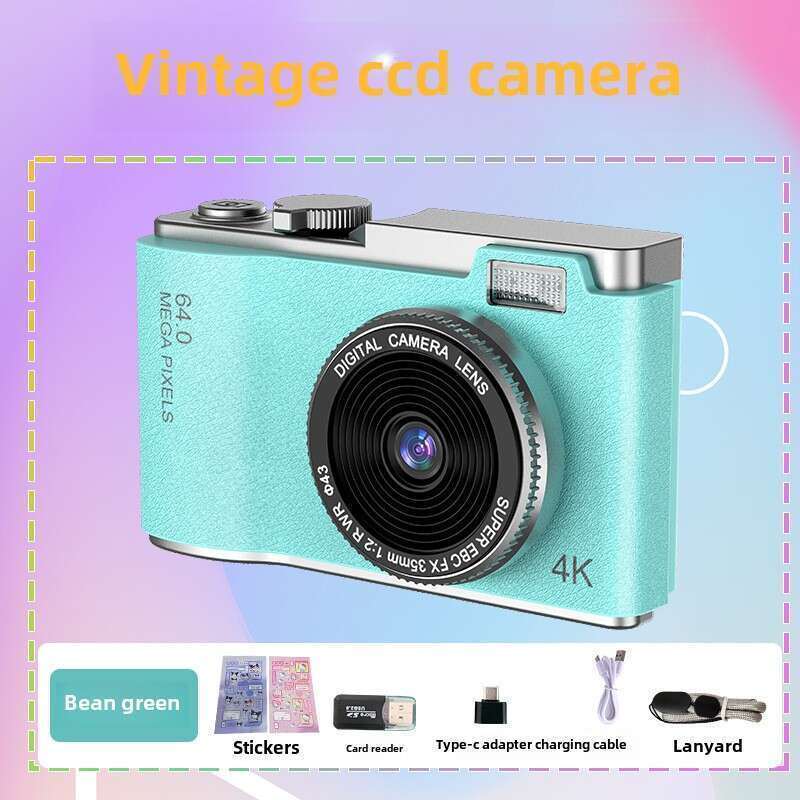CCD High-definition Digitaal voor beginnende studenten, Mini voor- en achtercamera met dubbele opname, cadeau_voghion.com