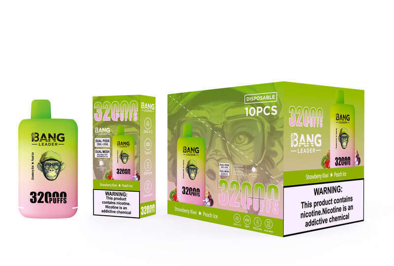 3 SZT. 5 SZT. 10 SZT. 32KPuffs Bang LEADER Podwójny Smak Jednorazowe Urządzenie Vape 28 * 2ML Wstępnie Napełnione 650 MAH Typ-C Vapes_voghion.com