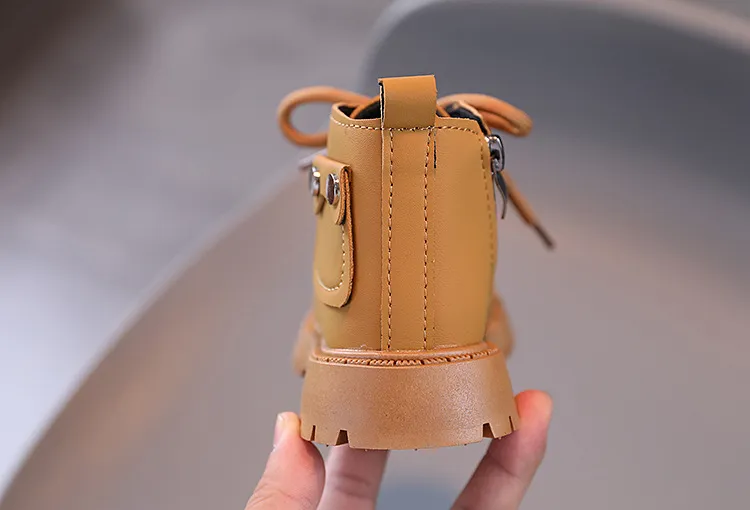 Lasten PU-nahkaiset talvikengät pojille ja tytöille, liukumattomat taaperoiden lyhyet lumikengät, Littlesprouts-koot 21–30_voghion.com