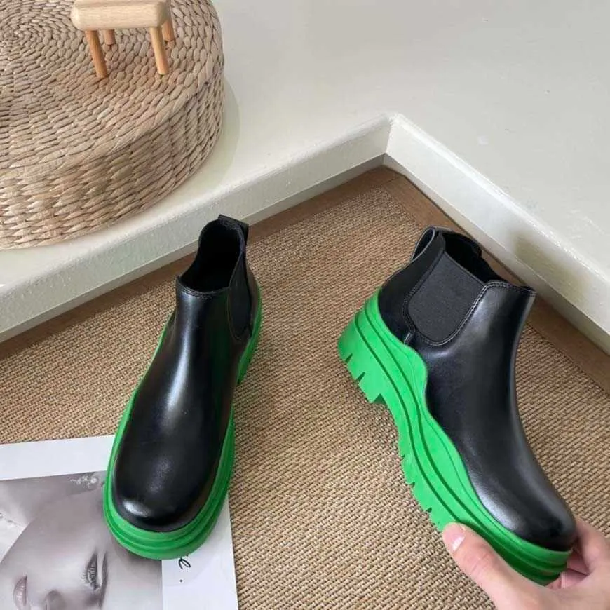 Stivali da pioggia da donna, alla moda, antiscivolo, con plateau, in vera pelle, con cristalli, da esterno, alla caviglia, invernali, autunnali_voghion.com