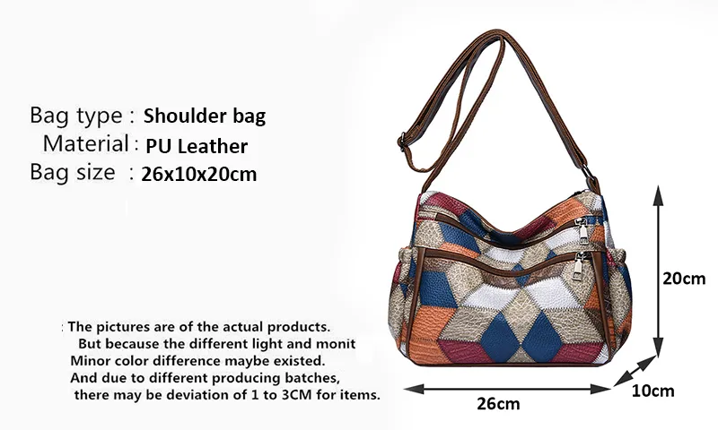 Borsa a tracolla da donna in pelle PU, borsa da donna di alta qualità, patchwork, stile nazionale, borsa a tracolla da donna_voghion.com