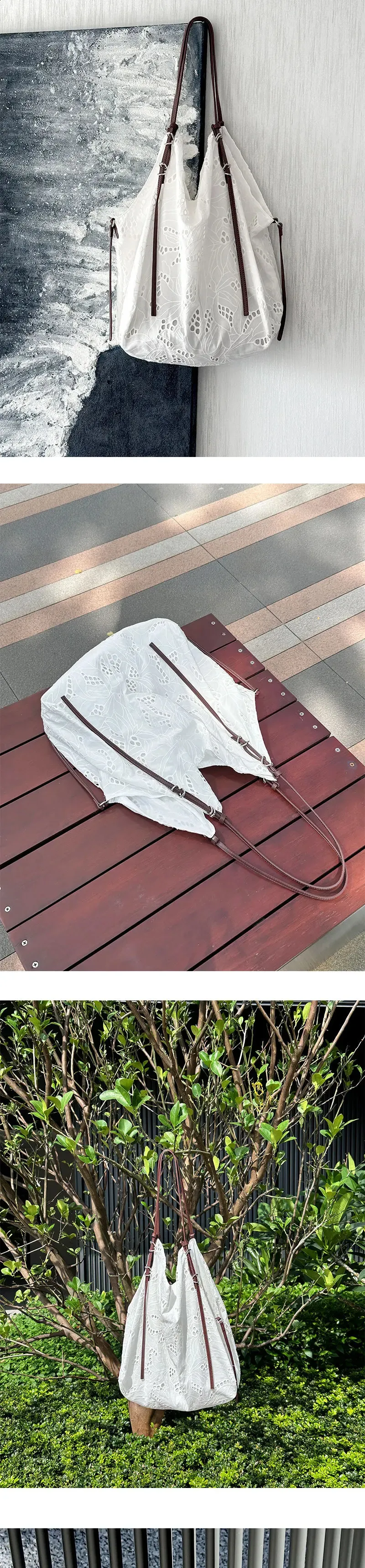 HIGHREAL Handbags Beach Lightweight Students Shoulder Casual Tote Female Style Shopping Woven Bags For Women 240826_voghion.com