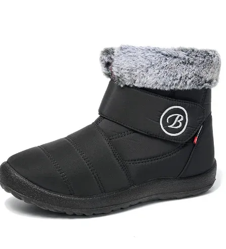 Waterproof Winter Snow Boots For Women Plush Lined Ankle Booties_voghion.com