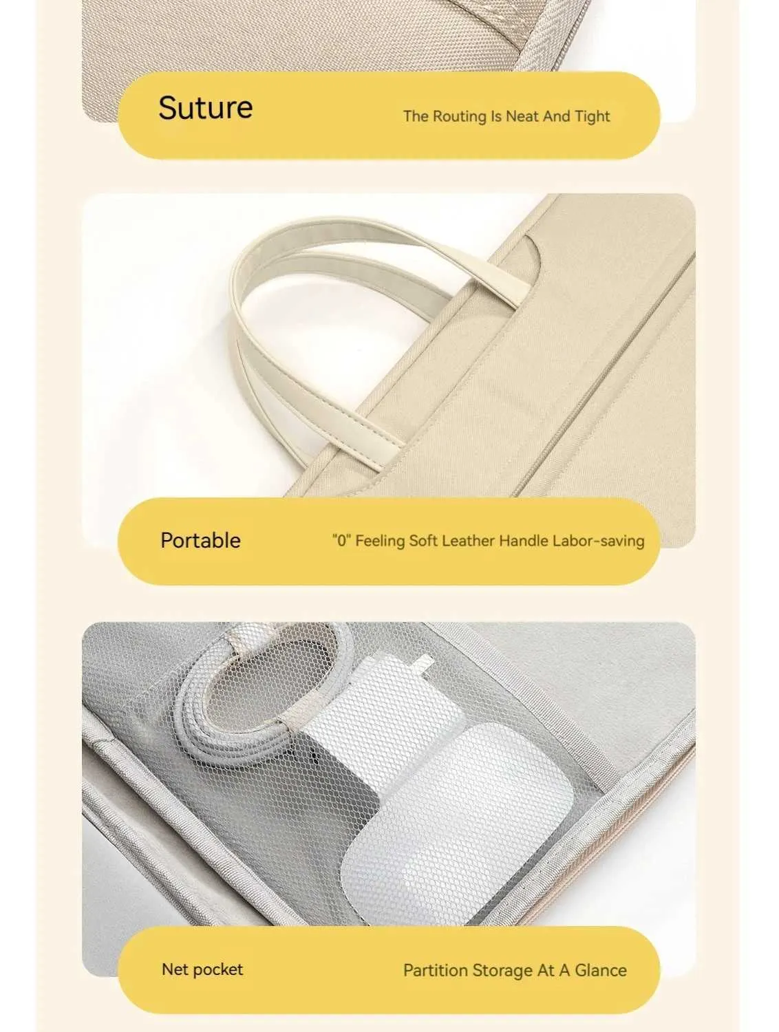 Borsa per notebook da donna elegante 13,3 14 16 pollici portatile custodia per laptop libro Pro custodia borsa valigetta borsa da viaggio C24111_voghion.com