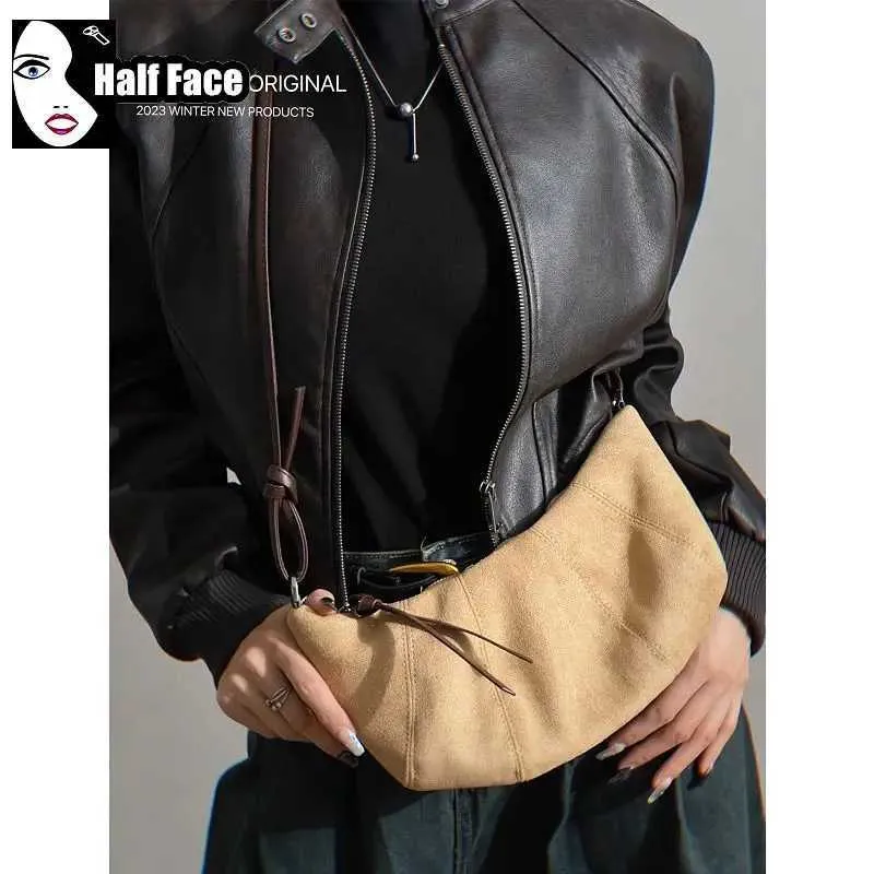 Y2K Meedchen Haruku Fraen Gothic Punk Lolita Villsäiteg Retro Suede Rëndleder Eck Ënneraarm Single Shoulder Crossbody Taschen_voghion.com