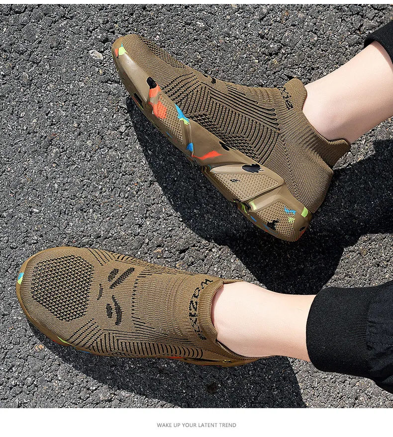 Lightweight Breathable Mesh Fabric Comfortable And Versatile Thick Soled Sports Outdoor Casual Shoes For Couples_voghion.com