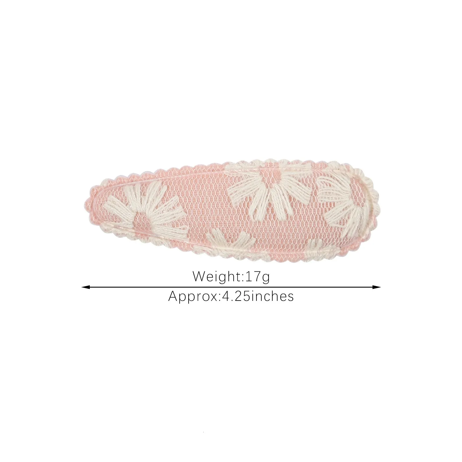 120pclot Lace Embroidery Basic Snap Baby Hair Drop Clip Cotton Flower Printed Clamp Pins Hairpins BB Barrettes Girls_voghion.com