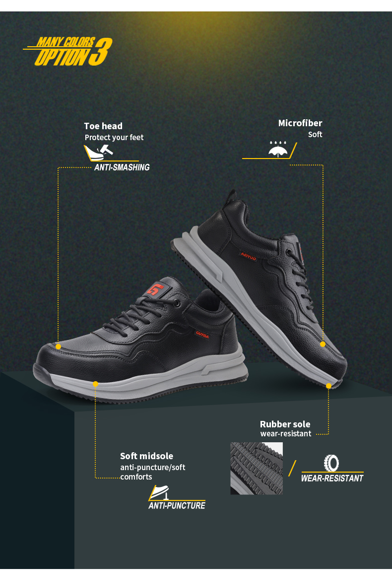 Le scarpe antinfortunistiche anti-perforazione GUYISA sono impermeabili 5078 CN39-44_voghion.com