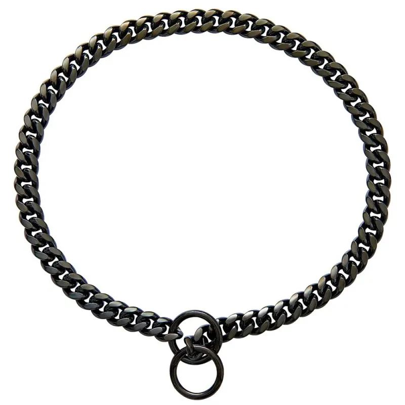 Guldhalsbånd 10 mm cubansk K-halskæde Heavy Duty Slip rustfrit stål Hunde-P-kæde til mellemstore og store hunde_voghion.com