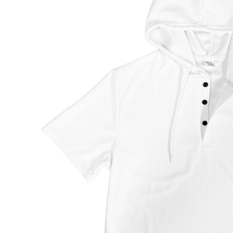 2024 New Summer Short Sleeved T-shirt Men's Hooded Top American Henry Shirt_voghion.com