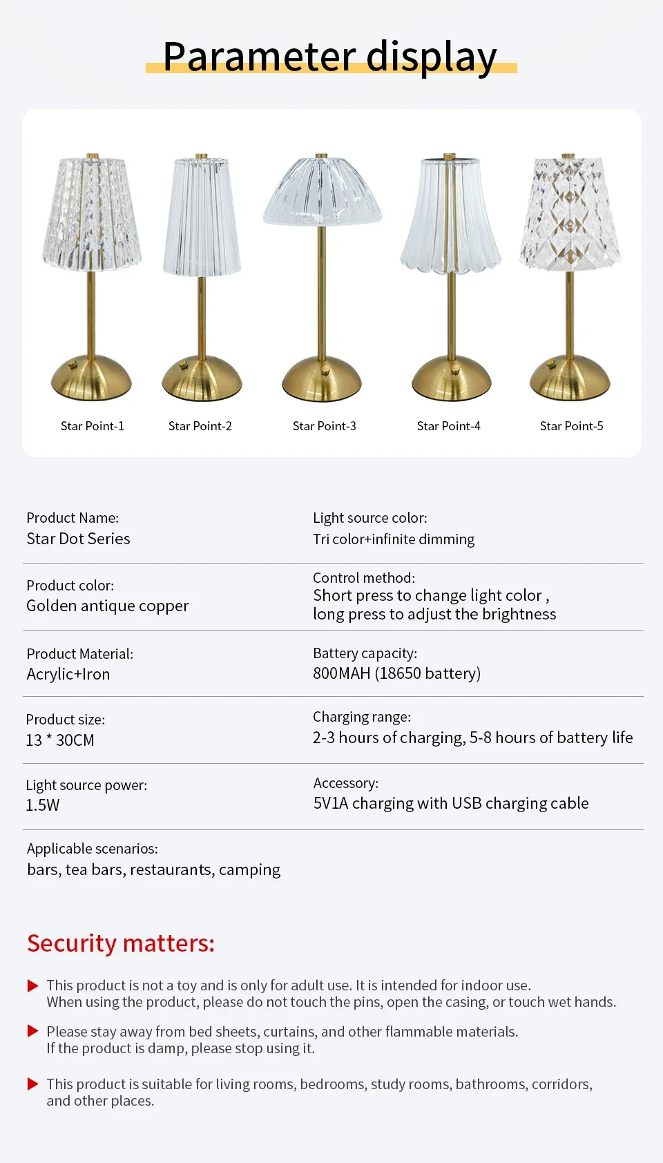 Touch Dimmable Wireless Table Lamp Rechargeable Portable Light_voghion.com