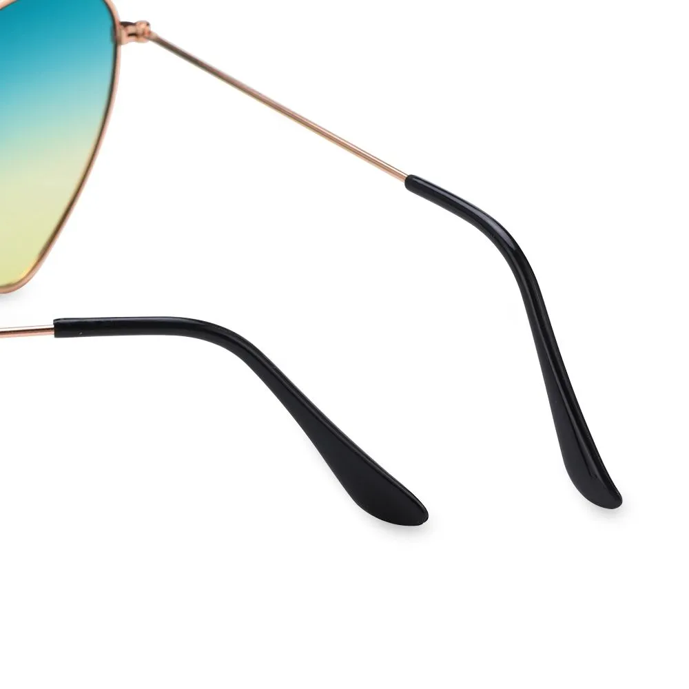 Hjärtformade solglasögon för herr gradient glas metallbåge retro_voghion.com