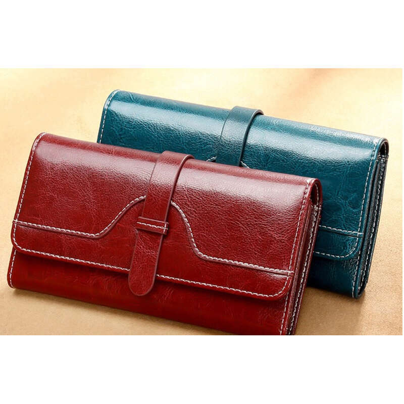 Handtasche aus echtem Leder, lange Damenbrieftasche, multifunktionales Mobiltelefon mit großem Fassungsvermögen._voghion.com