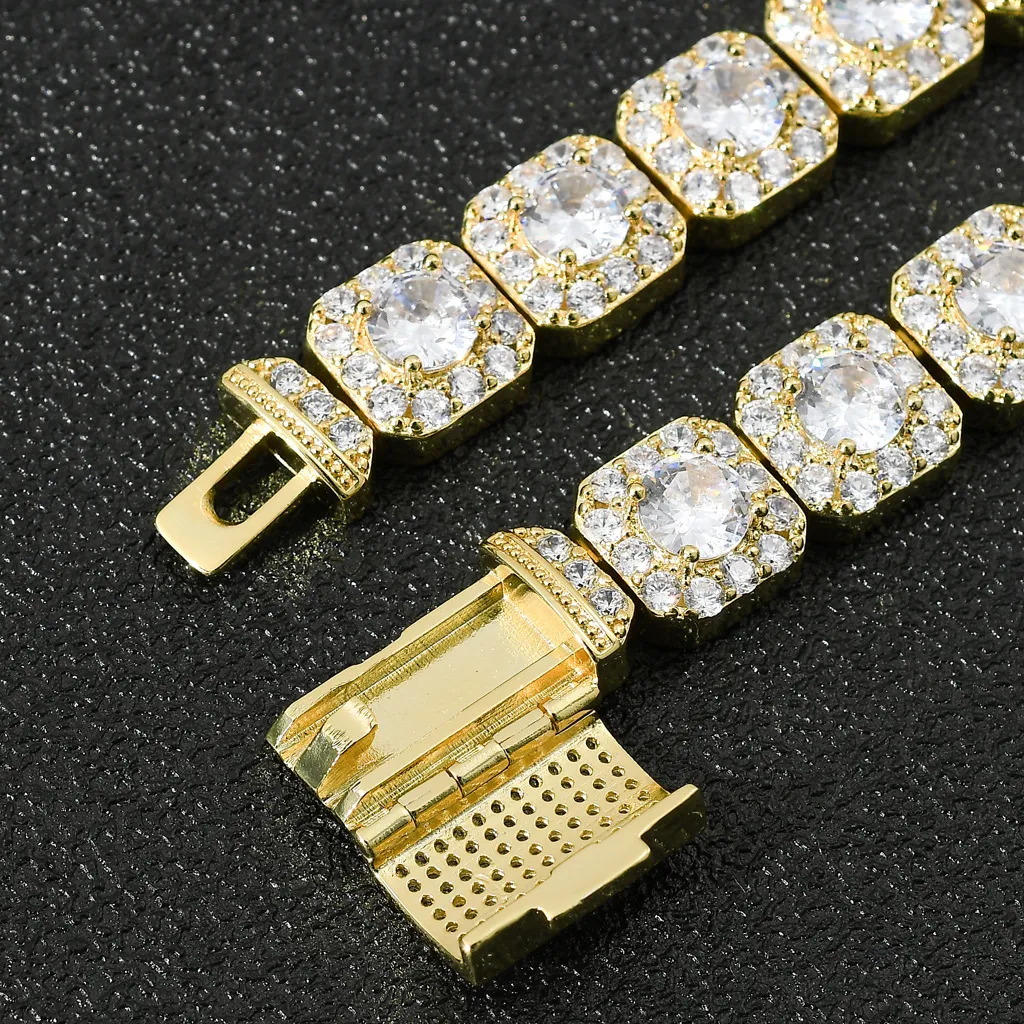 Fashion Jewelry Necklaces Custom Hip Hop 13MM VVS Moissanite Sterling Sier Chain Bling Iced Out Men Diamond Necklace_voghion.com