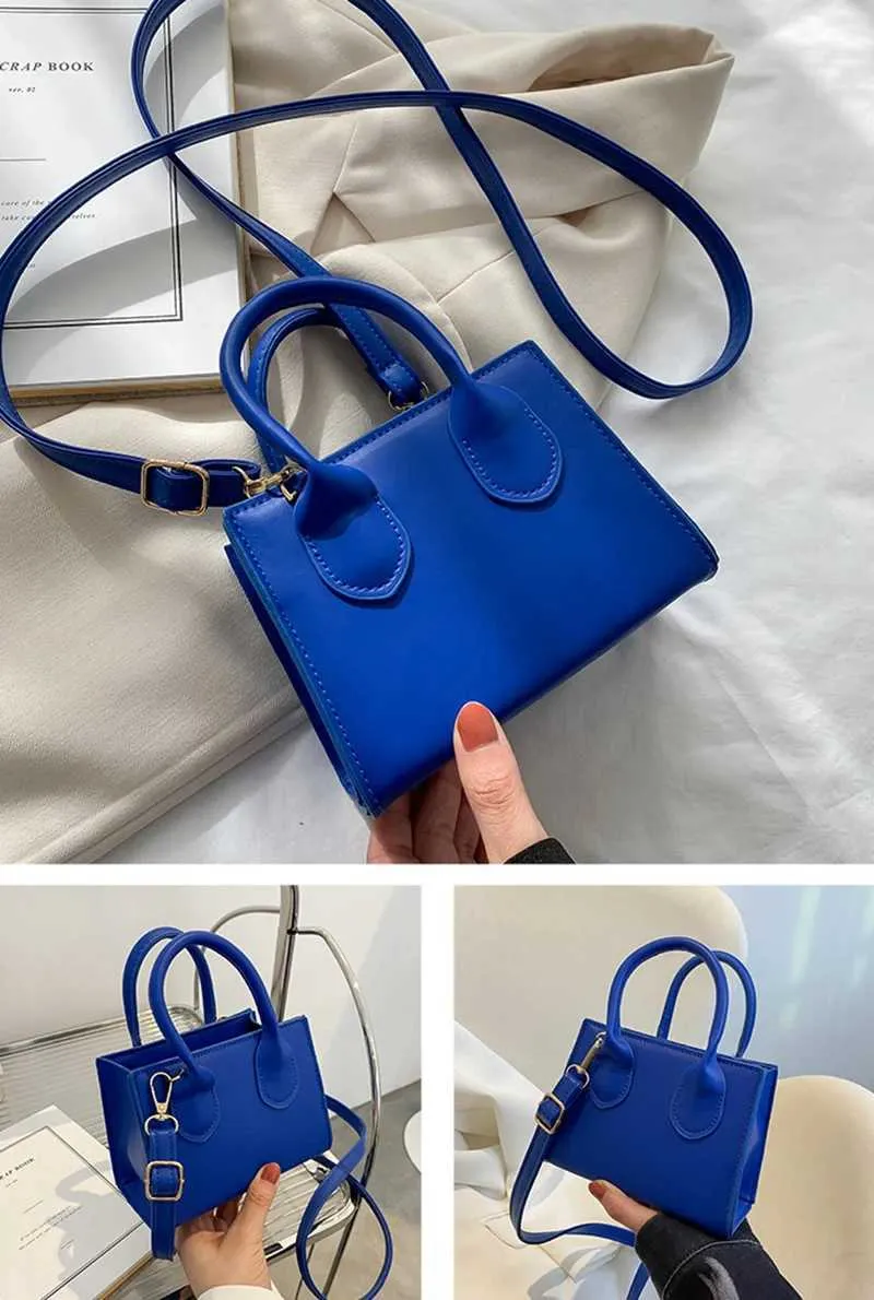 Elegant Top Handle Shoulder Bag For Women Solid Color Pu Leather_voghion.com