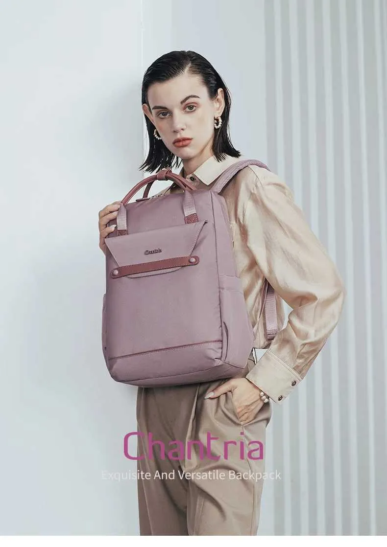 Chantria Mini sac à dos pour femme, élégant, étanche, sac de travail avec port USB, joli sac à dos de voyage pour l'universitéC241031_voghion.com