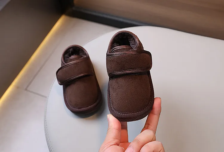 Zapatos de invierno para bebé, de felpa, cálidos y abrigados, antideslizantes, de moda, tallas 15-19, 2024_voghion.com