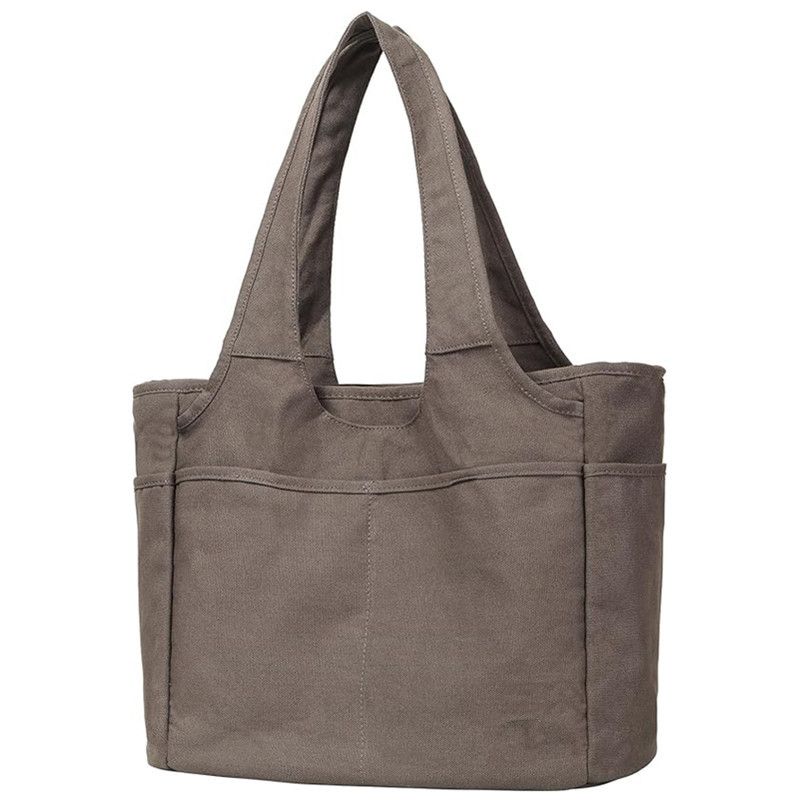 Praktische Tragetasche Damen große Umhängetasche mit Reißverschluss und Tasche für Uni Arbeit Reisen Einkaufen_voghion.com