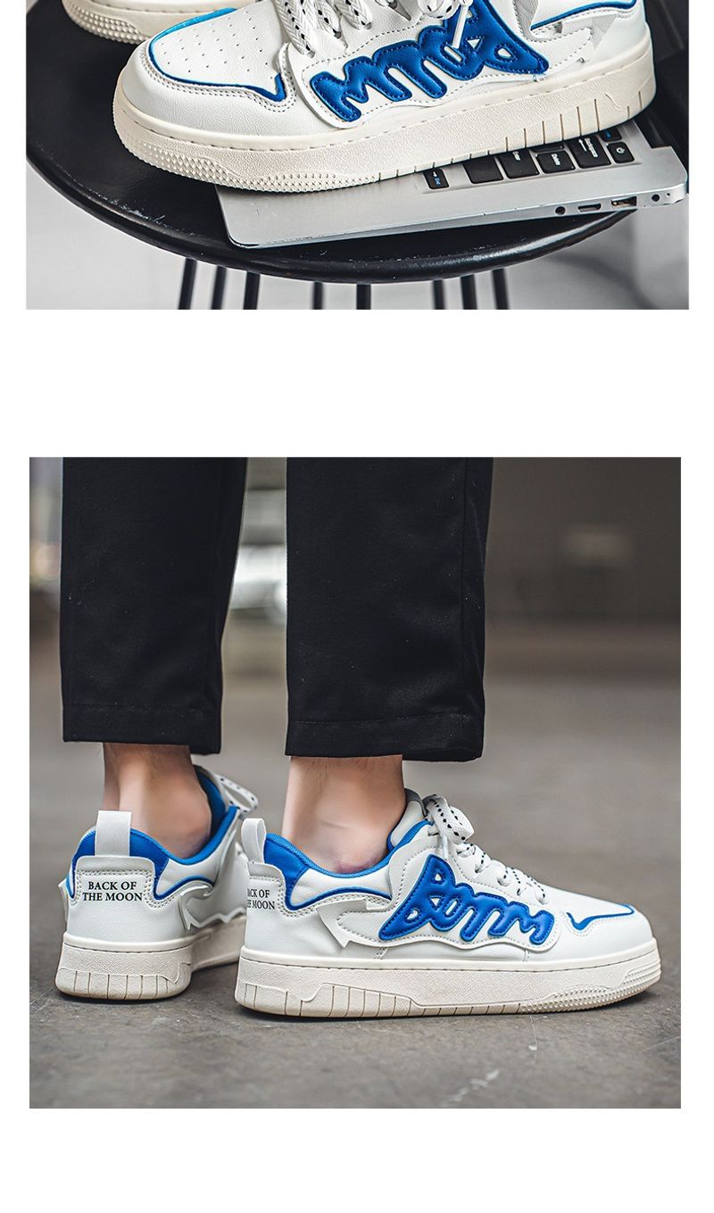 Herbst Winter Neue Weiße Jugend Mode Sport et Casual Herren Trendy Low Top Kleine Paar Board Schuhe_voghion.com