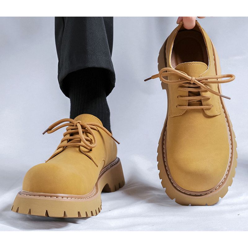 Jesienne męskie casualowe niskie buty Martens oddychające i ochronne retro cargo z dużą główką_voghion.com