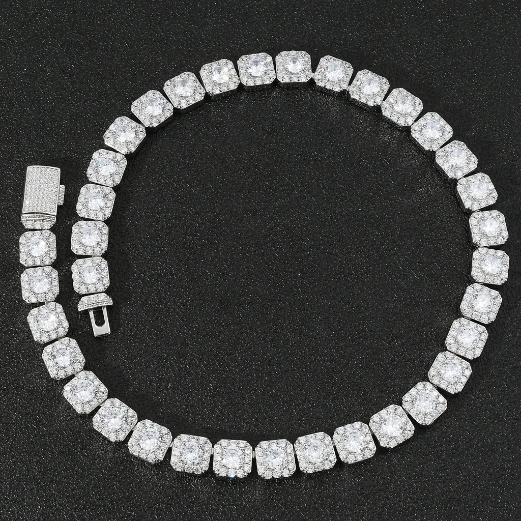 Fashion Jewelry Necklaces Custom Hip Hop 13MM VVS Moissanite Sterling Sier Chain Bling Iced Out Men Diamond Necklace_voghion.com