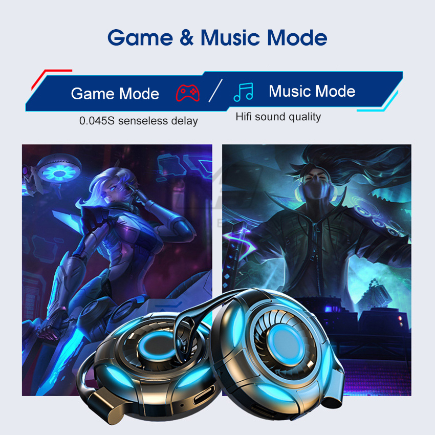 Wireless Open Ear Gaming Headphones With Noise Cancelling Tech_voghion.com
