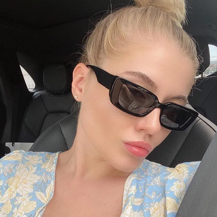 Retro Rectangle Sunglasses For Men And Women Classic Vintage Style_voghion.com