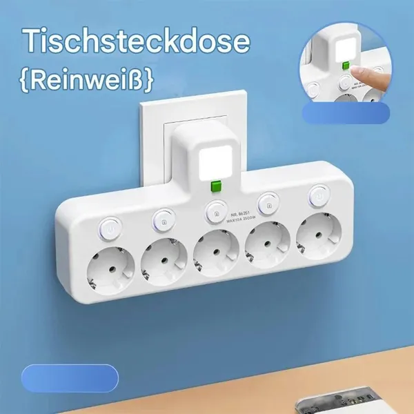4-Way EU Socket Multi-Plug Power Adapter With USB Port, Fast Delivery In 2-3 Days_voghion.com