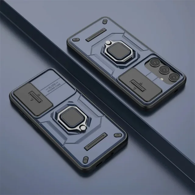 For OnePlus Nord CE3 Lite N30 Ace 3 2 12R 12 11R 11 Armor Phone Case with Slide Camera Len Protection Ring Holder_voghion.com