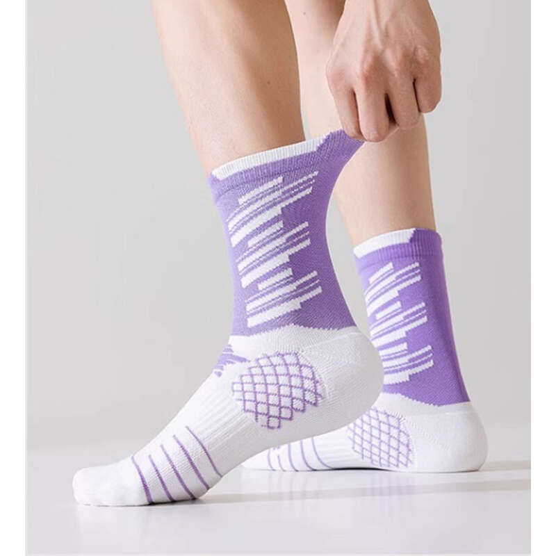 Youth Sports Mid Tube Towel Bottom, Sweat Absorbing Odor Proof, Men's And Women's Special Running Basketball Socks,_voghion.com