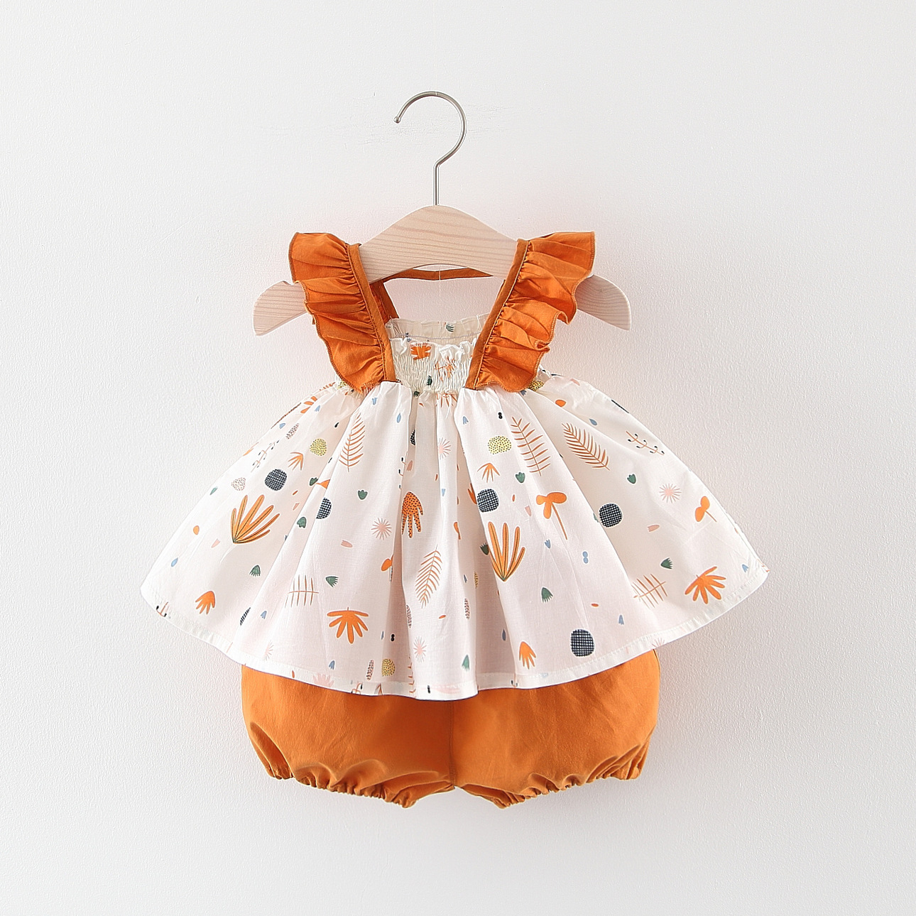 Baby Clothing Summer Fashion Sleeveless + Shorts 2pcs Set Girls Cartoon Cotton Outfits_voghion.com