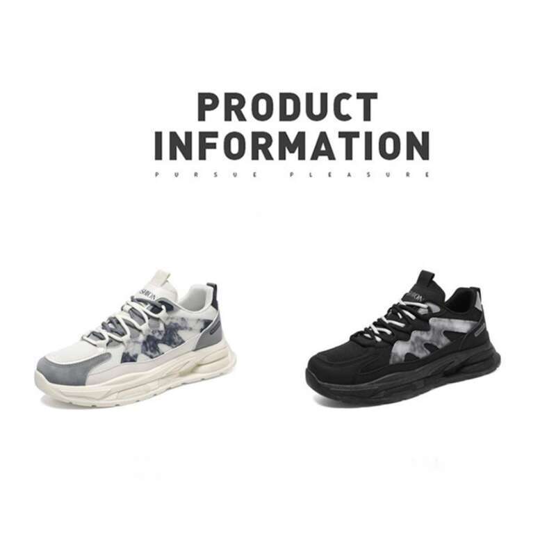 Scarpe da papà casual sportive con suola spessa e versatili alla moda da uomo, in rete traspirante, primavera 2025_voghion.com