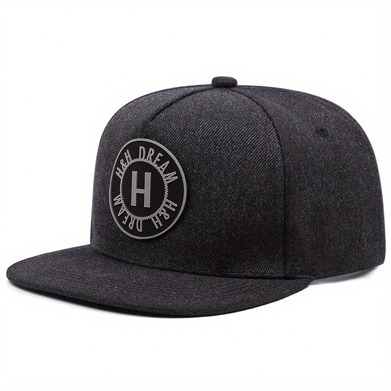 Flat Street geborduurde Letter H hiphop-honkbalhoed voor heren en dames_voghion.com
