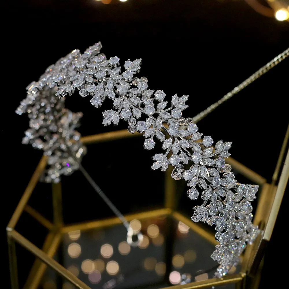 Jewelry Bridal Headwear Hair Accessories JewelryCrowns For Women Wedding AccessoriesCubic Zirconia CrownTiaraBridesmaid_voghion.com