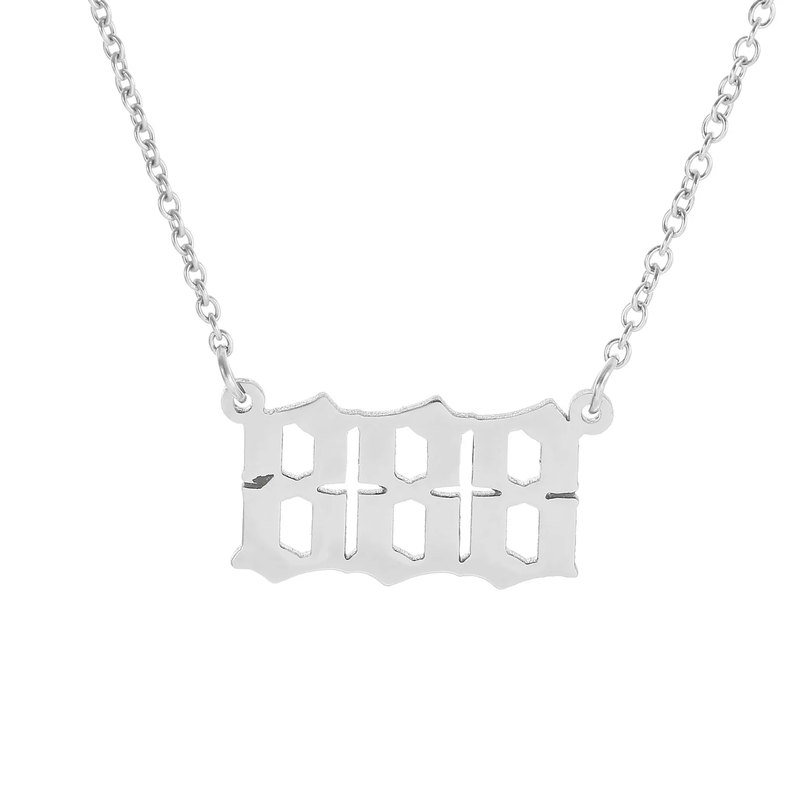 Collane con ciondolo 222 333 444 555 666 777 888 999 Collana con numero in acciaio inossidabile 316 con ciondoli angelo minimalista_voghion.com