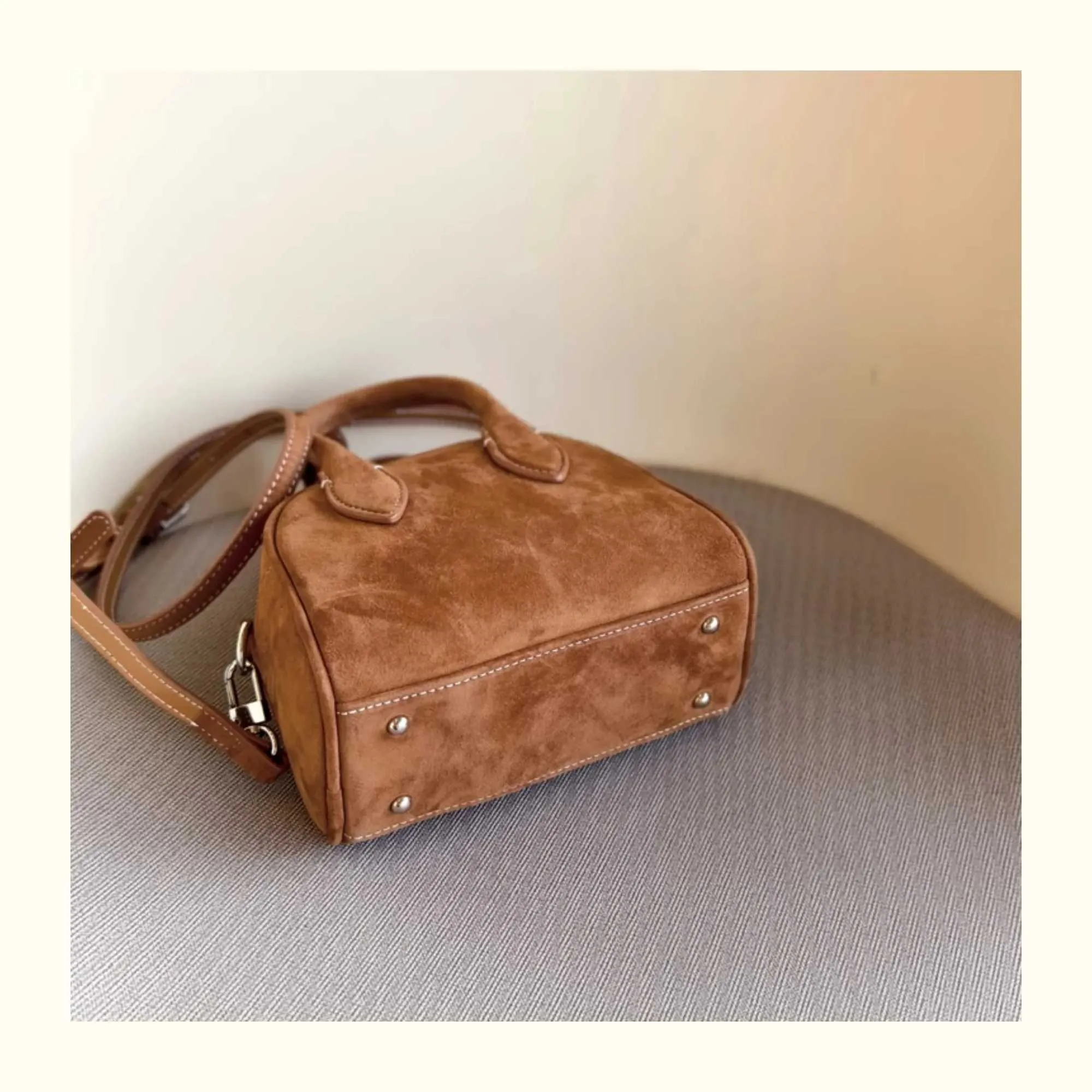 Suède pillow crossbody tas dames retro echt lederen handtas_voghion.com