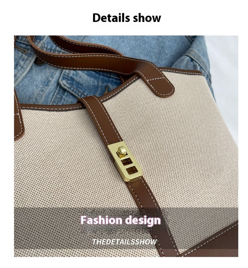 2024 neue Canvas-Tasche Modische Farbkontrast Beliebte One-Shoulder-Handtasche Sommer Freizeit Vielseitige Crossbody_voghion.com