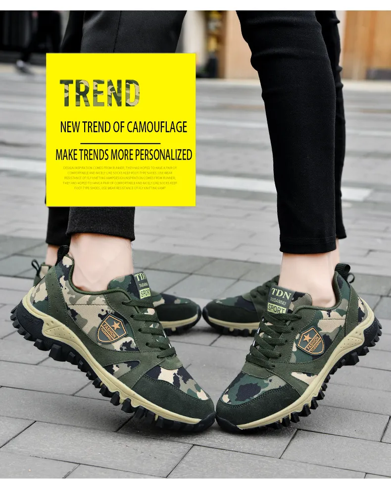Camouflage Outdoor Running Training Shoes For Couple Athletic Wear_voghion.com