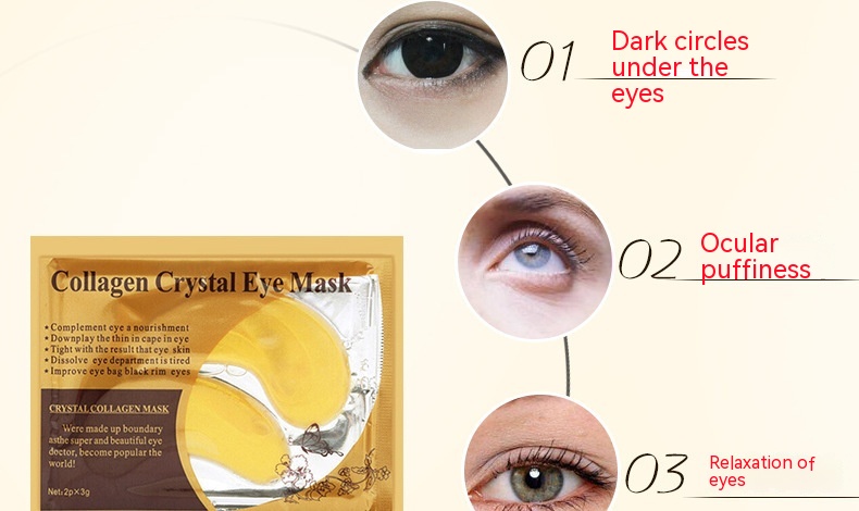 Collagen crystal mask reduces dark circles, bags, fine lines, and eye patches EYE MASK_voghion.com